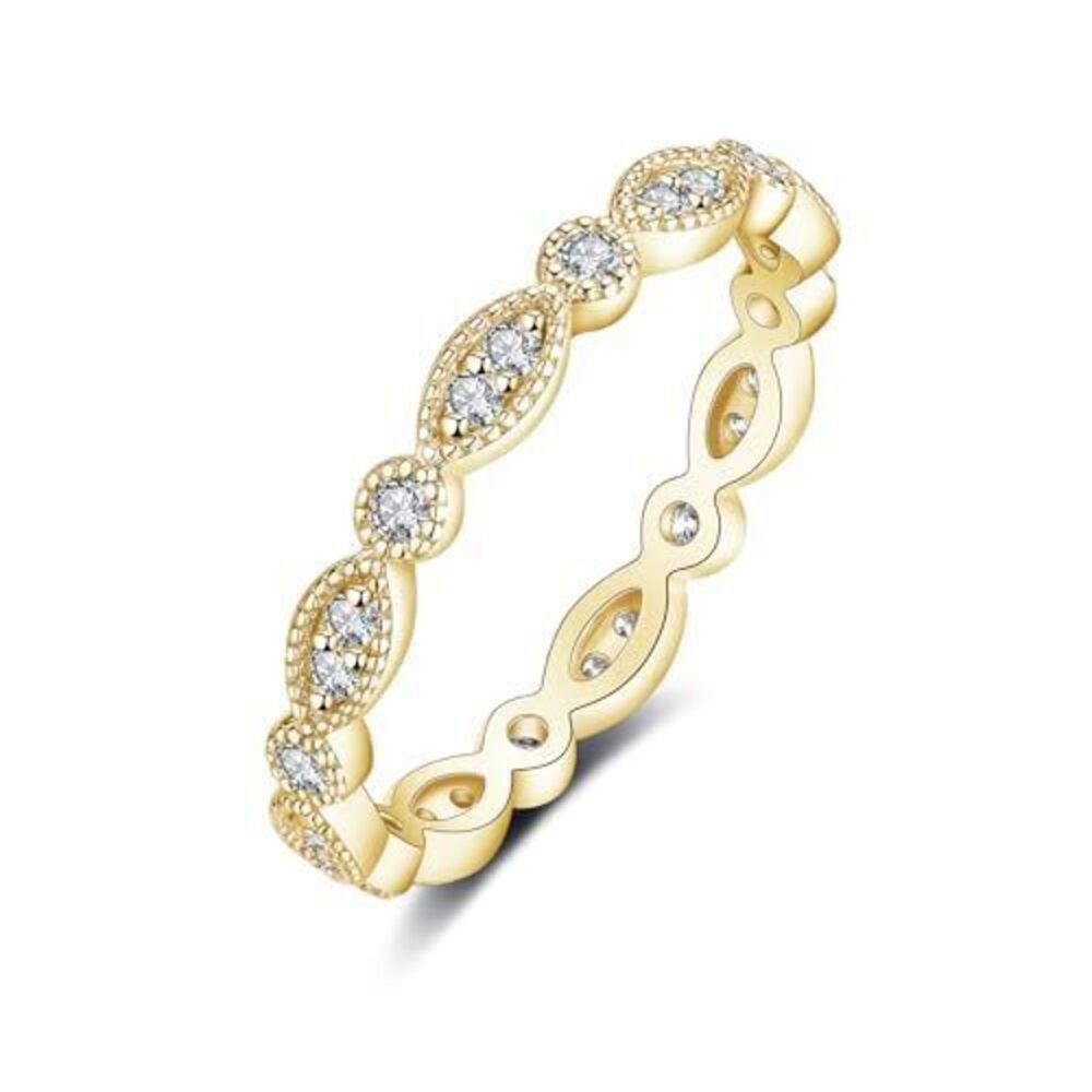 5485 Moissanite Wedding Band Wedding Rings Evil Eye Shaped 925 Sterling